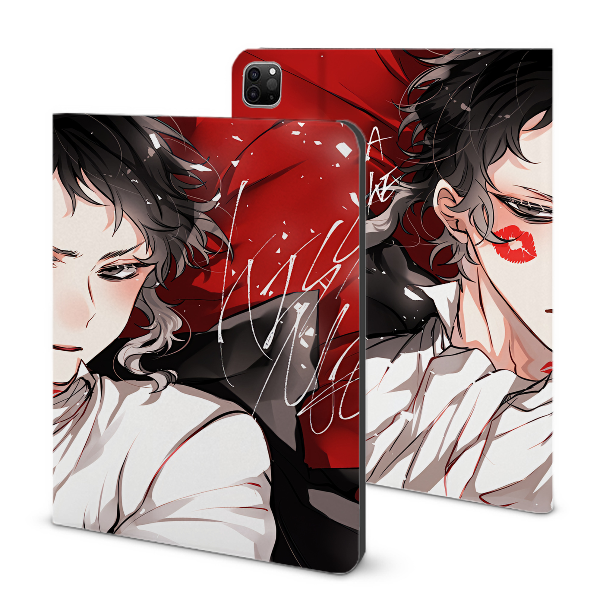 （画像用） 文豪ストレイドッグス Bungo Stray Dogs IPad ケース ブック型 PUレザー TPU 耐衝撃 軽量 薄型 ペン収納なし 全面保護 IPad 各モデル対応